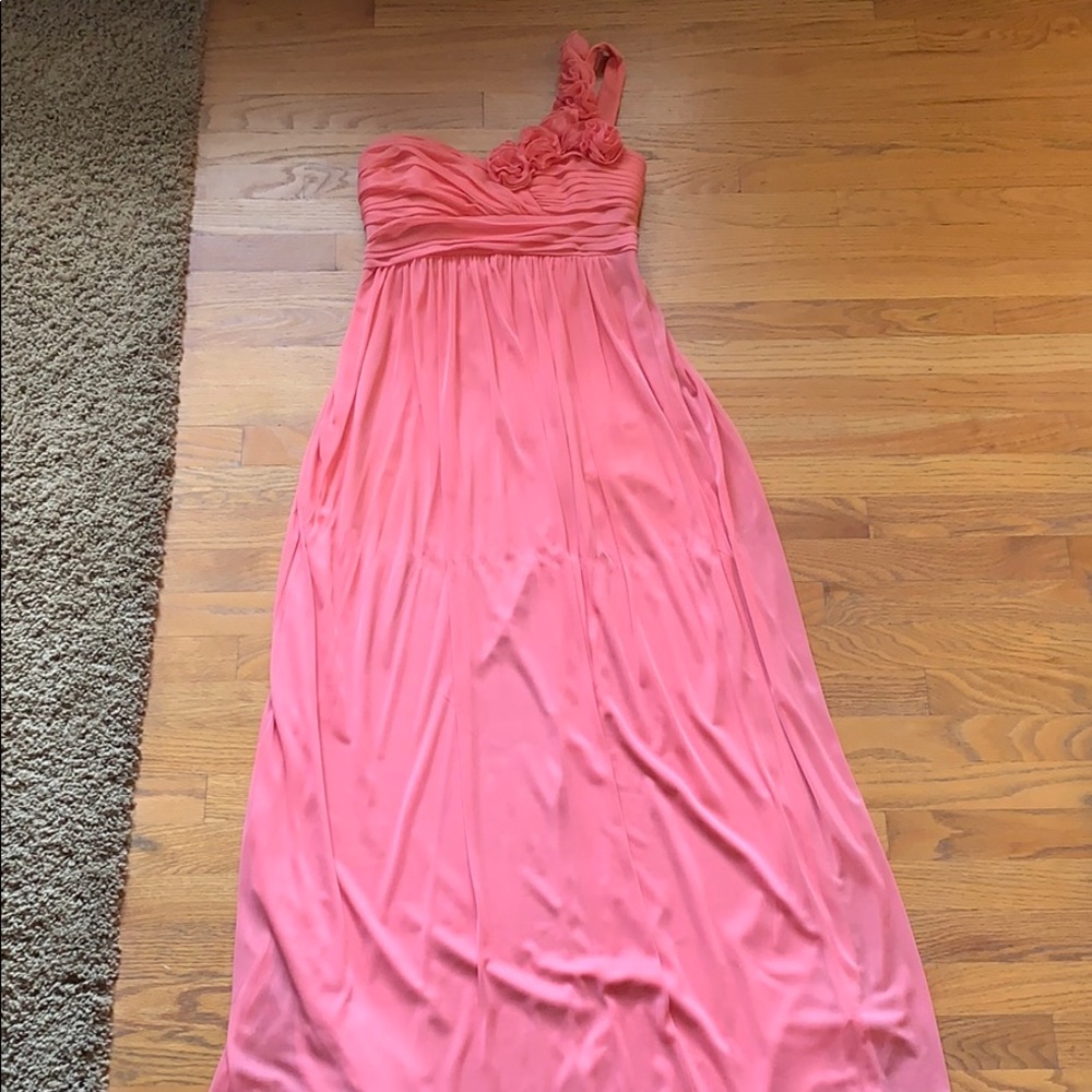 peach prom dress